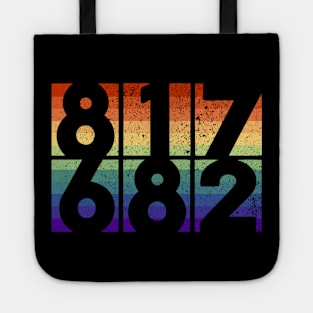 Fort Worth Area Codes In Distressed Gay Pride Colors Tote