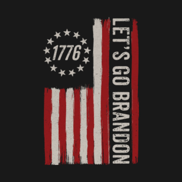 Disover VIntage Lets go Bradon 1776 USA flag - Lets Go Brandon - T-Shirt