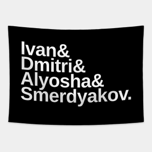 Fyodor Dostoevsky The Brothers Karamazov & List in White Tapestry