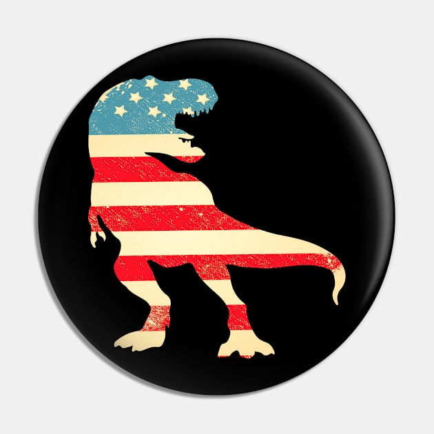 American Flag T-Rex Pin by finchandrewf