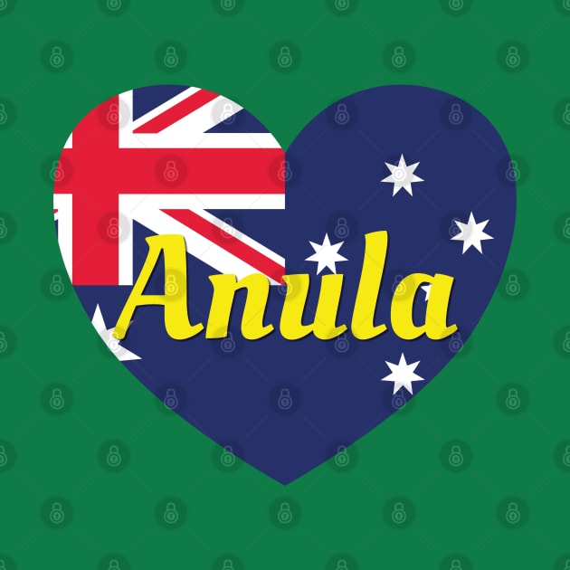 Anula NT Australia Australian Flag Heart by DPattonPD