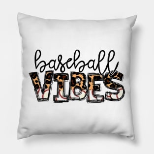 Baseball Vibes Leopard   Baseball Mom Pillow