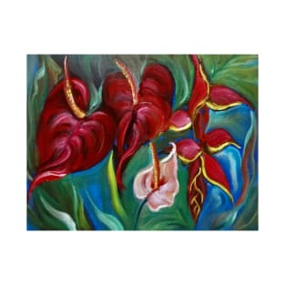 Anthurium and Heliconia T-Shirt