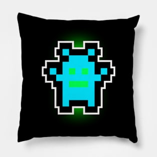 Blue Invader Pillow