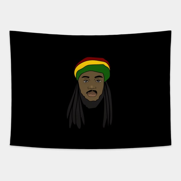 Positive vibration, Rastafari, Ethiopian, Reggae, Rasta Tapestry by alzo