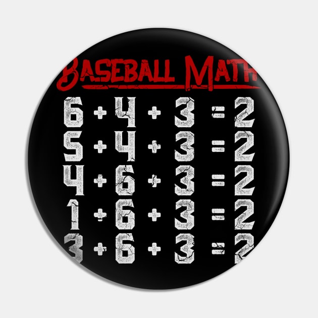 Baseball Math Double Play Pin by E