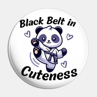 Black Belt in Cuteness- Panda Karate Martial Arts Pin