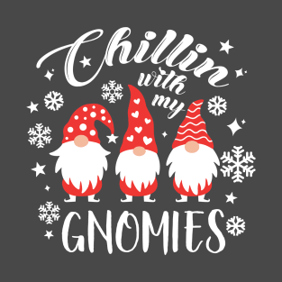 Funny Christmas shirt, Chillin with my gnomies, gnomes T-Shirt