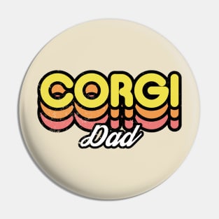 Retro Corgi Dad Pin