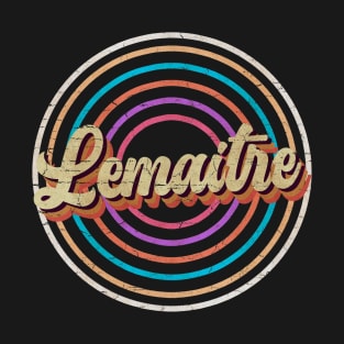 vintage circle line color Lemaitre T-Shirt