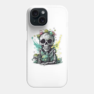 funny halloween skeleton Phone Case