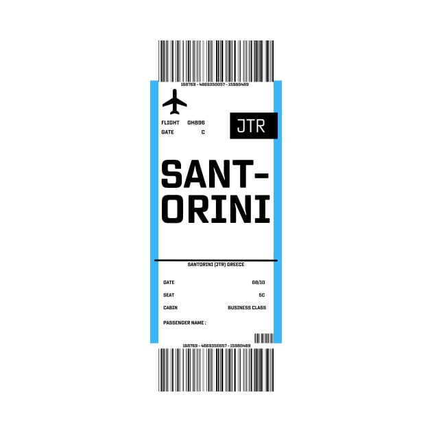 Boarding pass for Santorini by ghjura