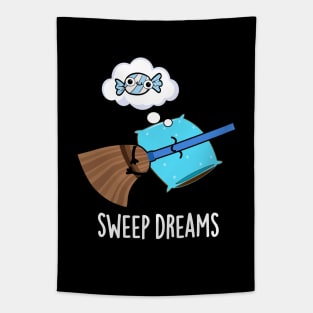 Sweep Dreams Cute Broom Pun Tapestry