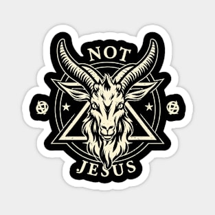 Not Today Jesus I Satanic Baphomet Goat Magnet