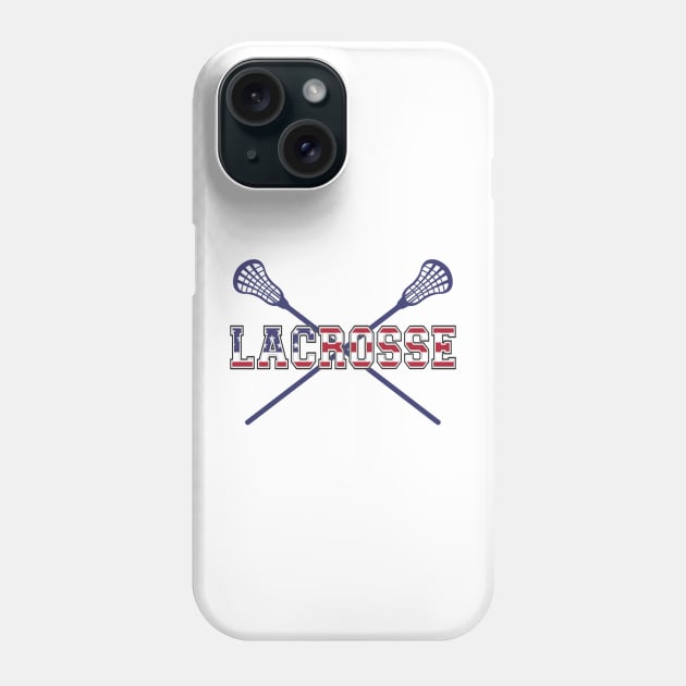 Lacrosse USA American Flag Phone Case by anacarminda