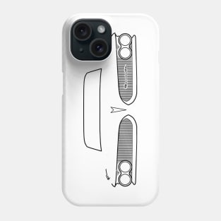 Pontiac Bonneville 1959 classic car black outline graphic Phone Case