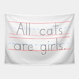 All Cats Are Girls Tapestry