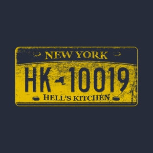 Hell's Kitchen Zip Code 10019 (New York License Plate) T-Shirt