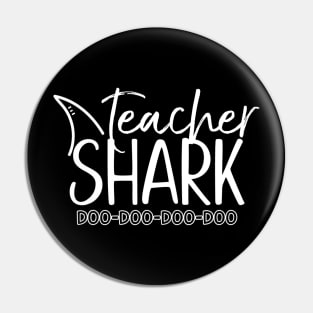 Teacher Shark Doo Doo Shirt Teacher Shark Gift Men Women Pin