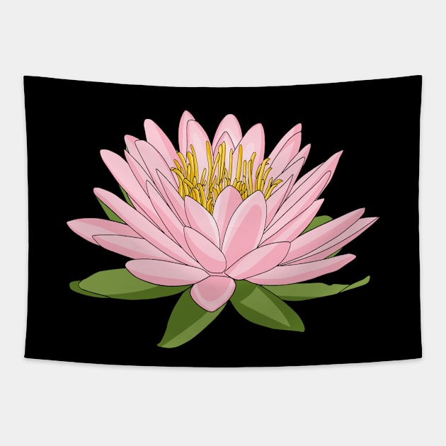 Pink lotus flower blooming Tapestry by DangDumrong