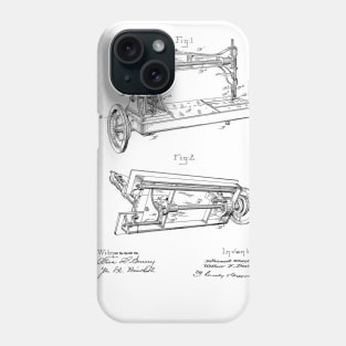 Sewing Machine Vintage Patent Drawing Phone Case