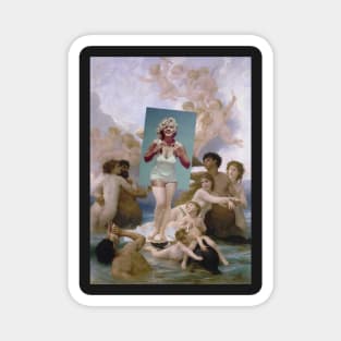 Marilyn Monroe X The Birth of Venus (Bouguereau) Magnet