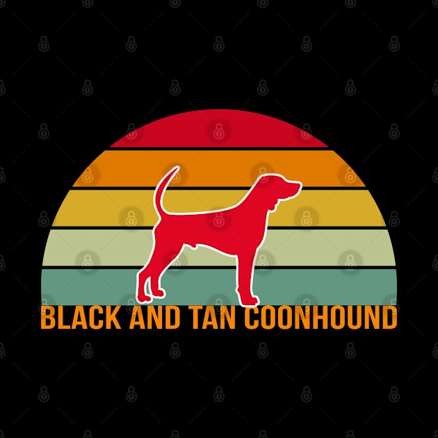 Black and Tan Coonhound Vintage Silhouette by seifou252017