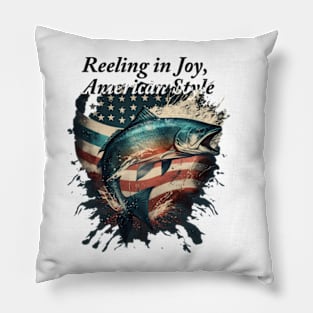 Reeling in Joy, American Style Pillow