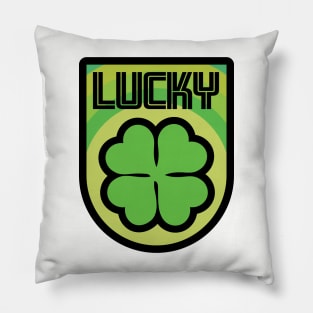 lucky irish St Patricks day celebration shamrock badge Pillow