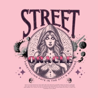 Street Oracle: Foretelling Fate in the City's Shadows T-Shirt