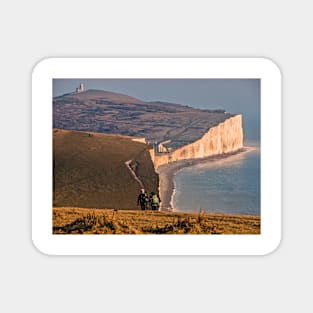 The Seven Sisters, East Sussex, UK (hikers) Magnet