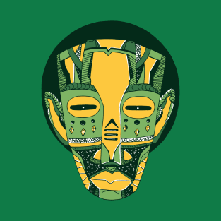 Forrest Green African Mask No 3 T-Shirt