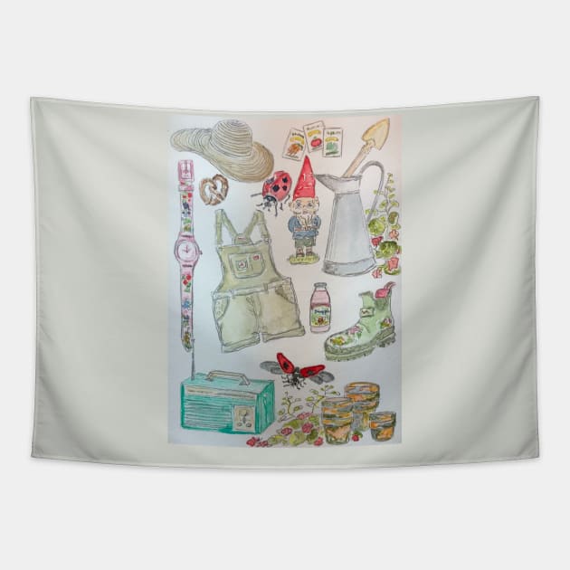 Garden Gnome Tapestry by KEOE