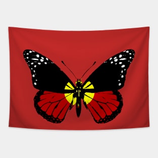 Vintage Aboriginal Australia Butterfly Moth Stand with Australia |  Australia Day National Celebration Tapestry