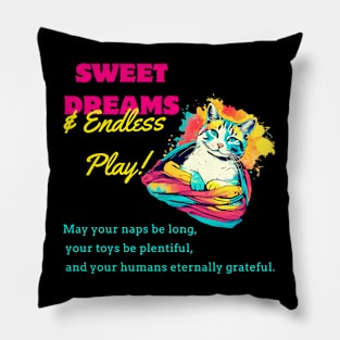 Sweet Dreams & Endless Play: A Cat's Wish (and Secret to Human Happiness). Pillow