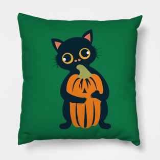 Cute Cat Pumpkin Pillow