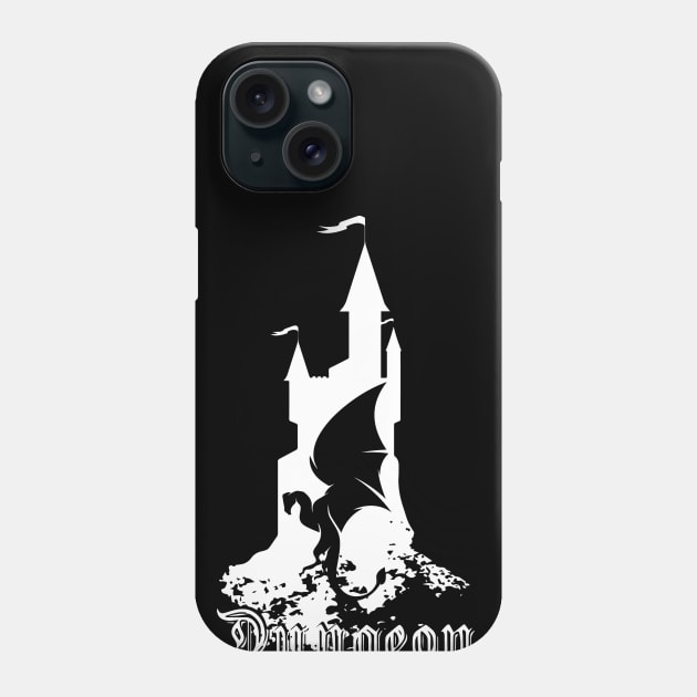 Dungeon Master - Castle & Dragon Print Phone Case by DungeonDesigns