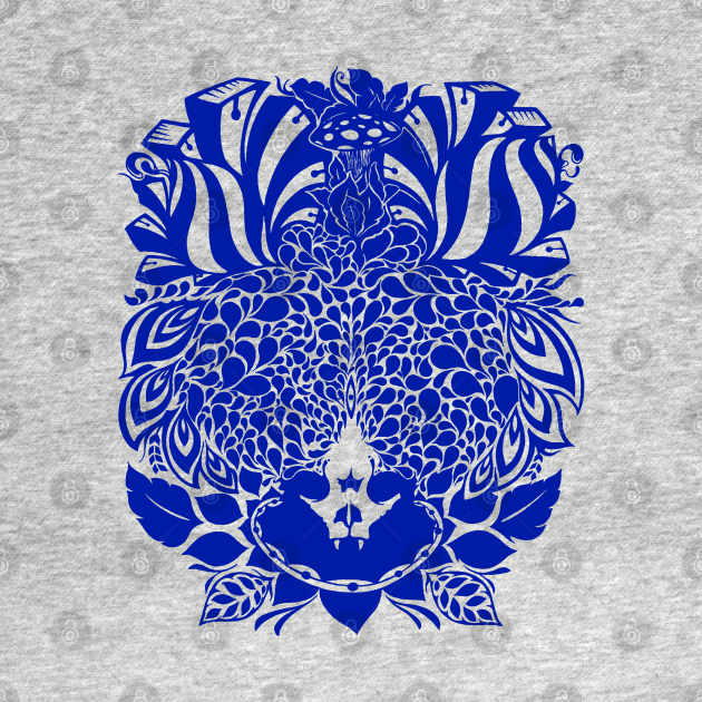 mushroom head - Ink Skull - T-Shirt | TeePublic