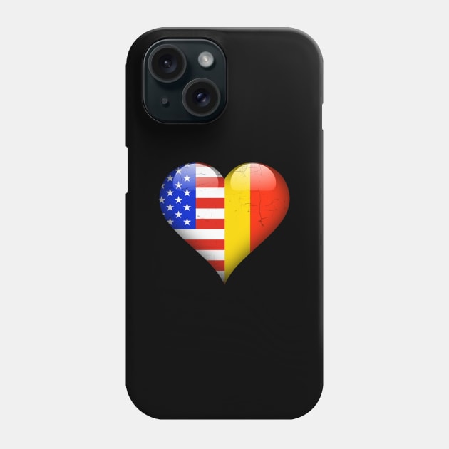 Half American Half Romanian - Gift for Romanian From Romania Phone Case by Country Flags