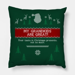 Grandkids Are Great Christmas Design Pillow