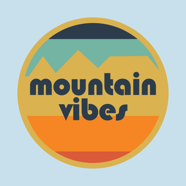 Mountain Vibes Retro Circle by MountainFlower