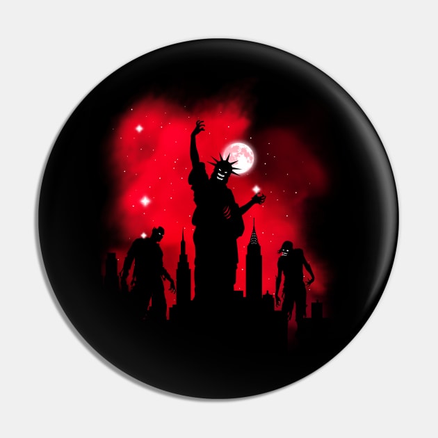 Liberty of Zombie Pin by albertocubatas