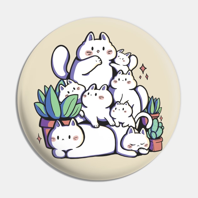 pile of  cats Pin by ArtStopCreative