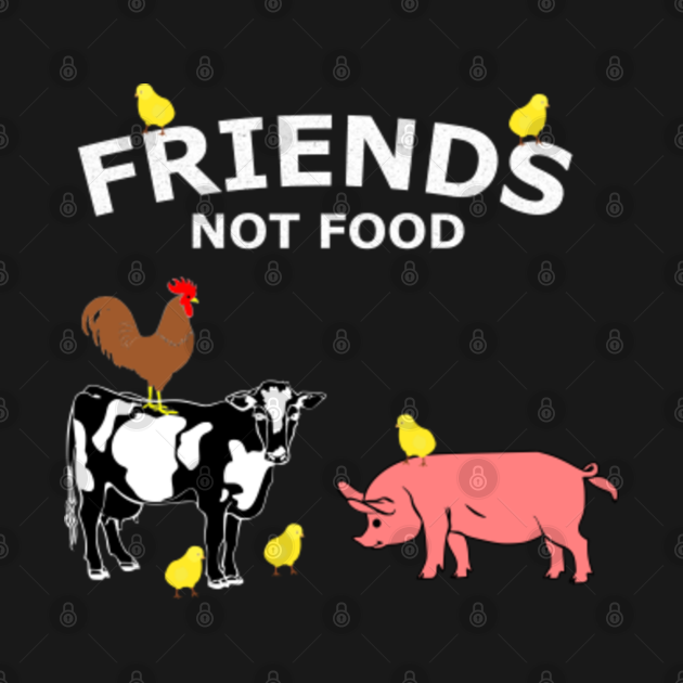 Friends not Food Vegetarian Animal Lover Gift Friends