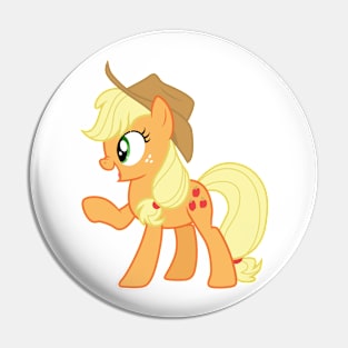 Scrunched nose Applejack Pin