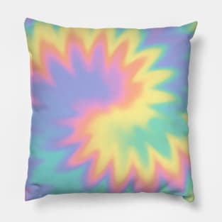 Tie Dye Rainbow Spiral Groovy Pillow