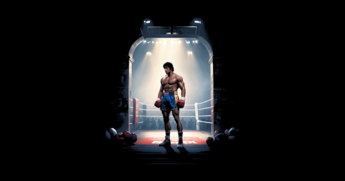 boxing legend Rocky Sticker TeePublic