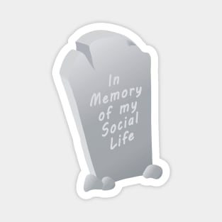 Tombstone with funny epitaph for Halloween Magnet