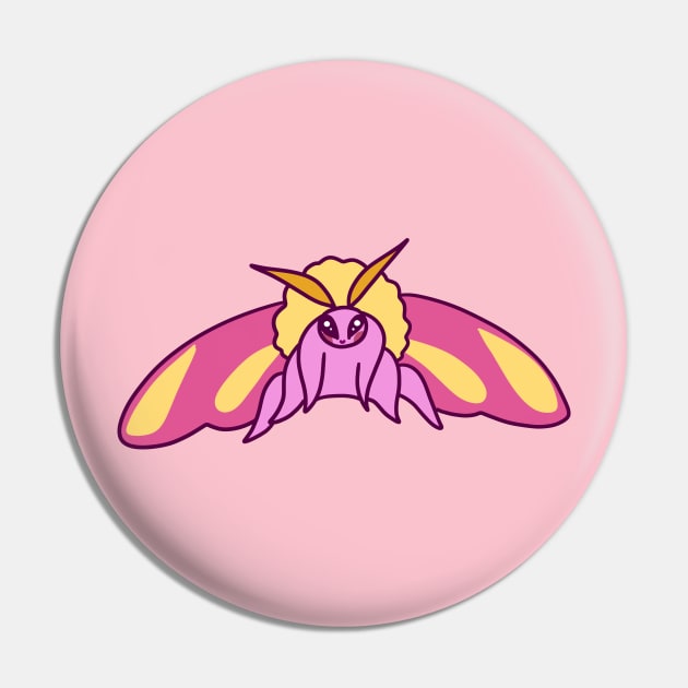 Rosy Maple Moth Pin by saradaboru