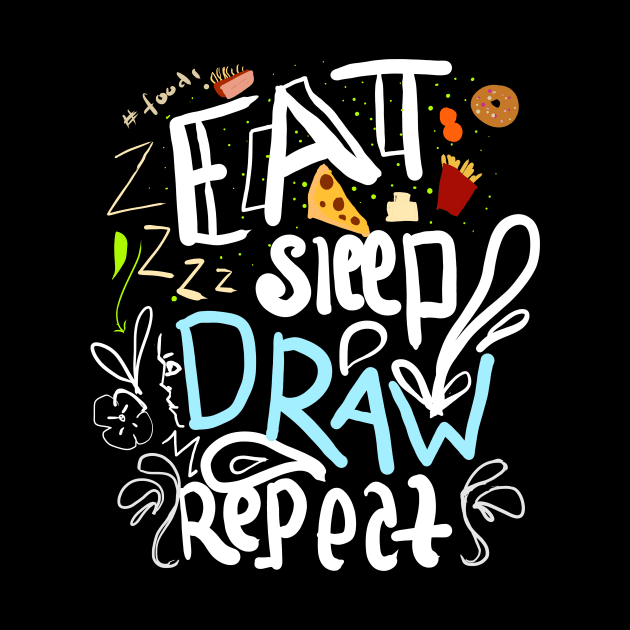 eat sleep draw repeat by Fashion by Gail